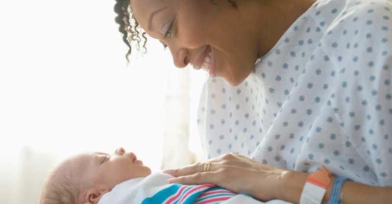 Mother with infant baby